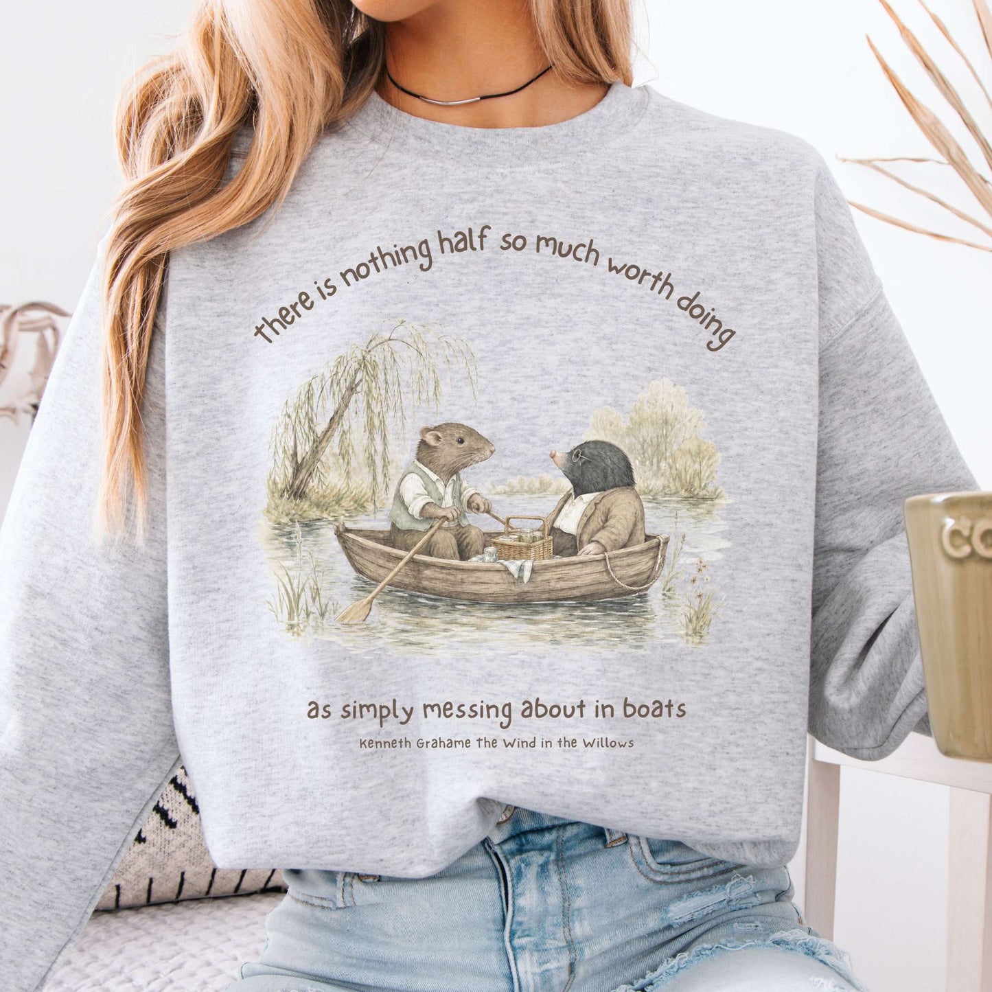 Nothing Half So Much Worth Doing The Wind in the Willows Literary Crewneck Sweatshirt