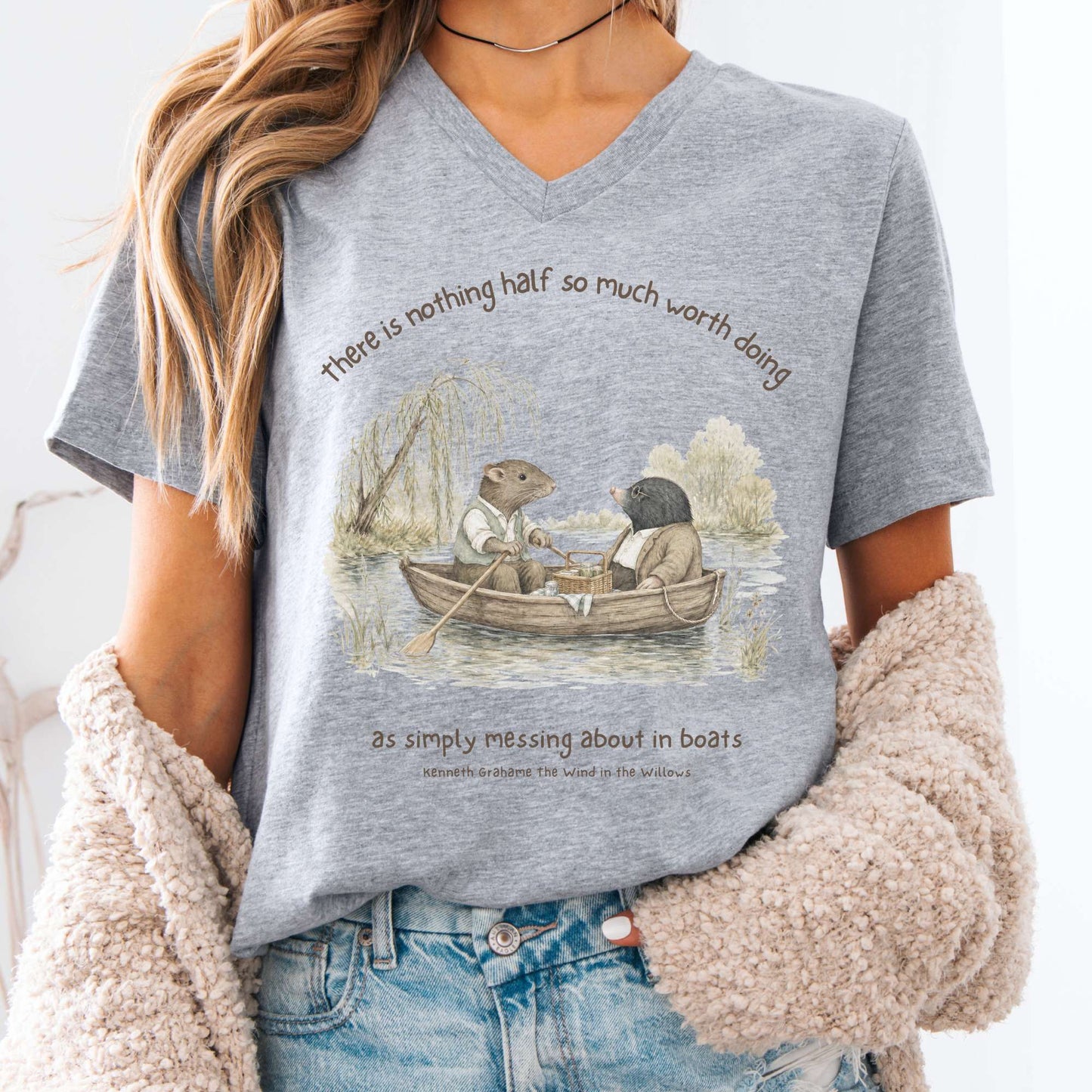 Nothing Half So Much Worth Doing The Wind in the Willows Literary V-Neck