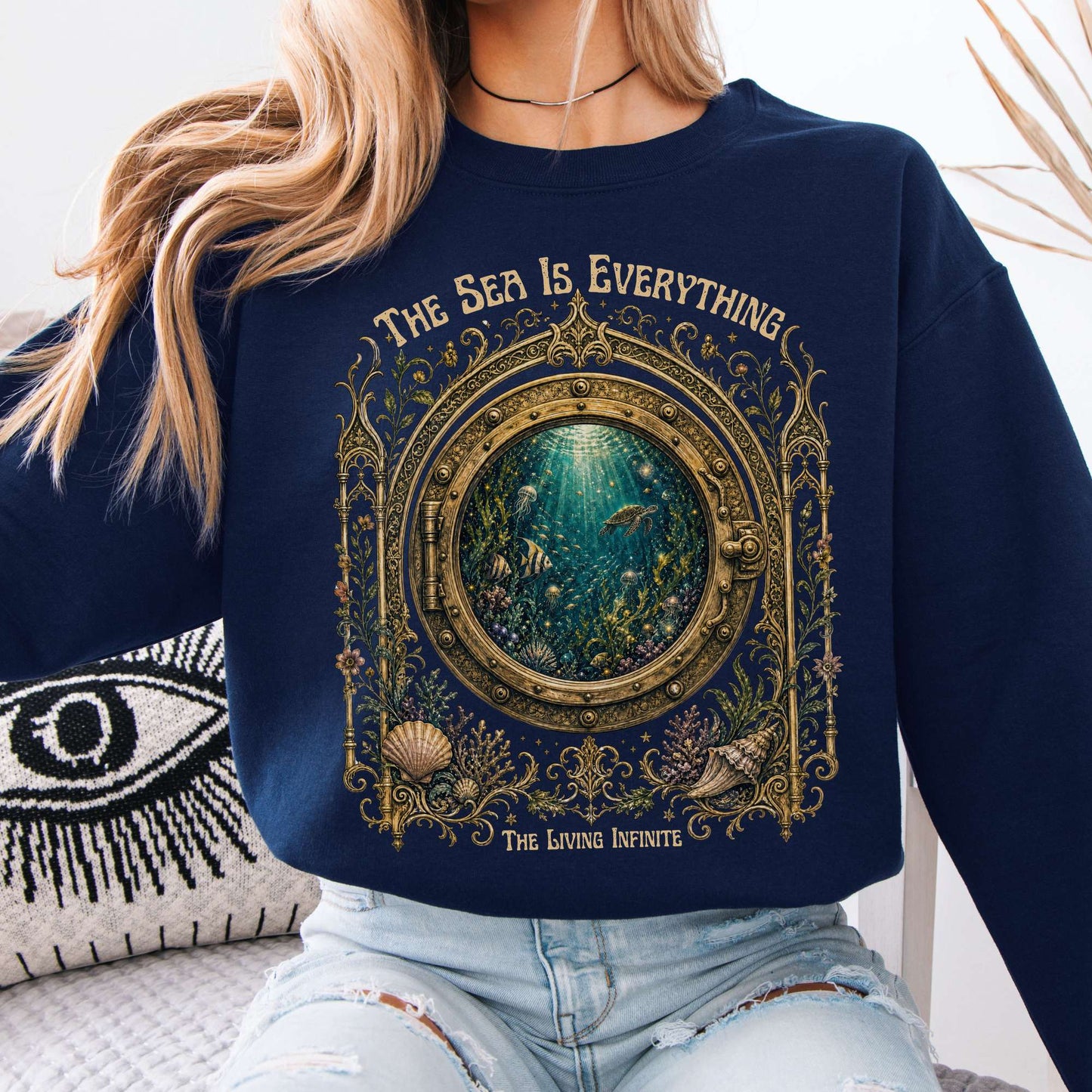 The Sea Is Everything Twenty Thousand Leagues Under the Sea Literary Sweatshirt
