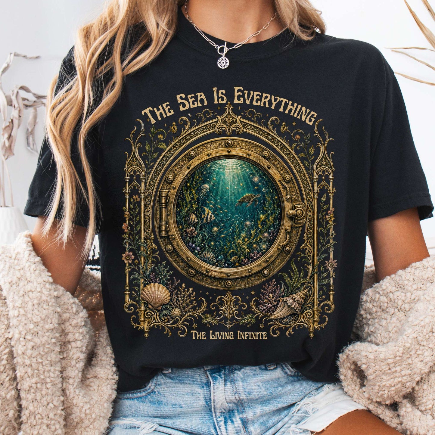 The Sea Is Everything Twenty Thousand Leagues Under the Sea Literary T-Shirt
