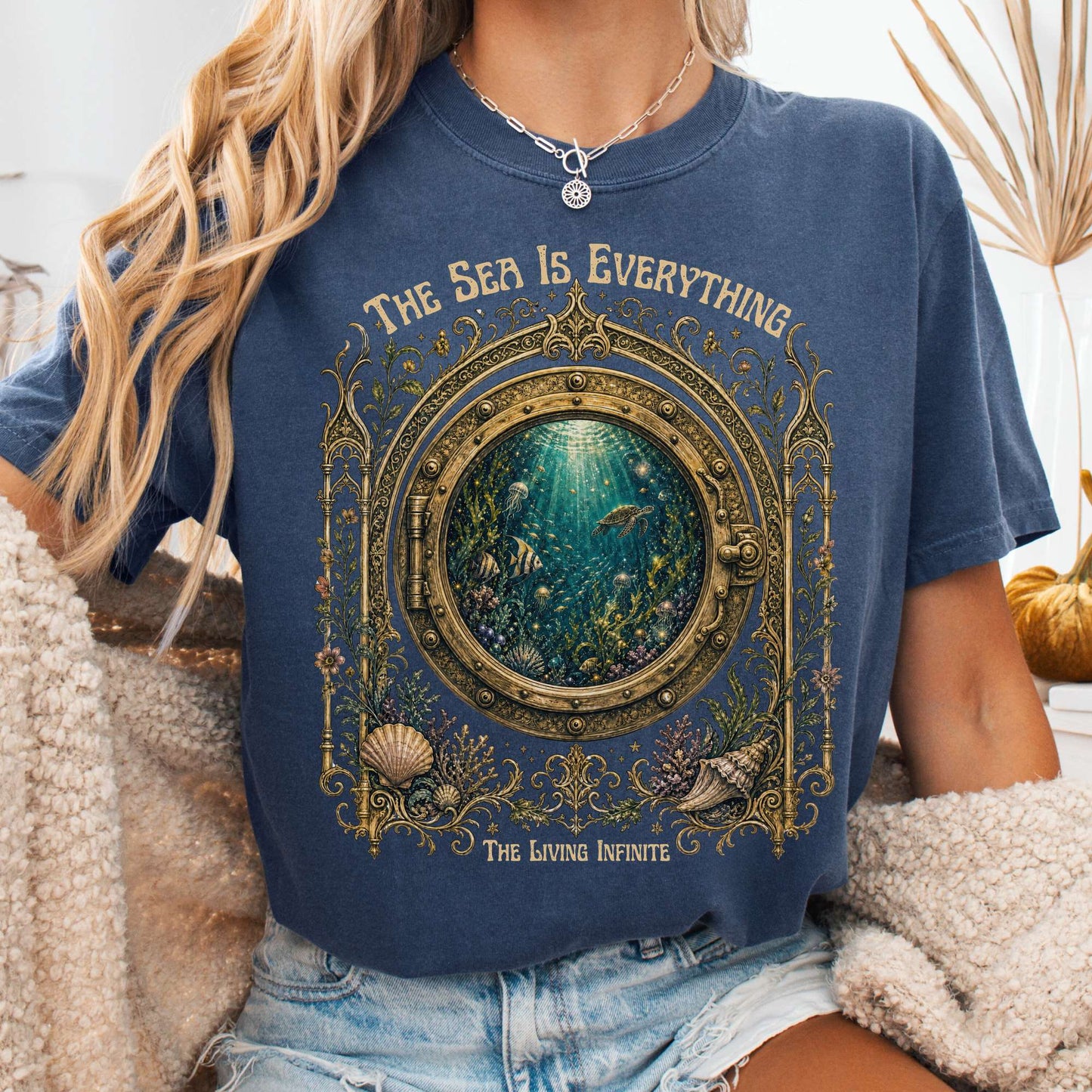The Sea Is Everything Twenty Thousand Leagues Under the Sea Literary T-Shirt