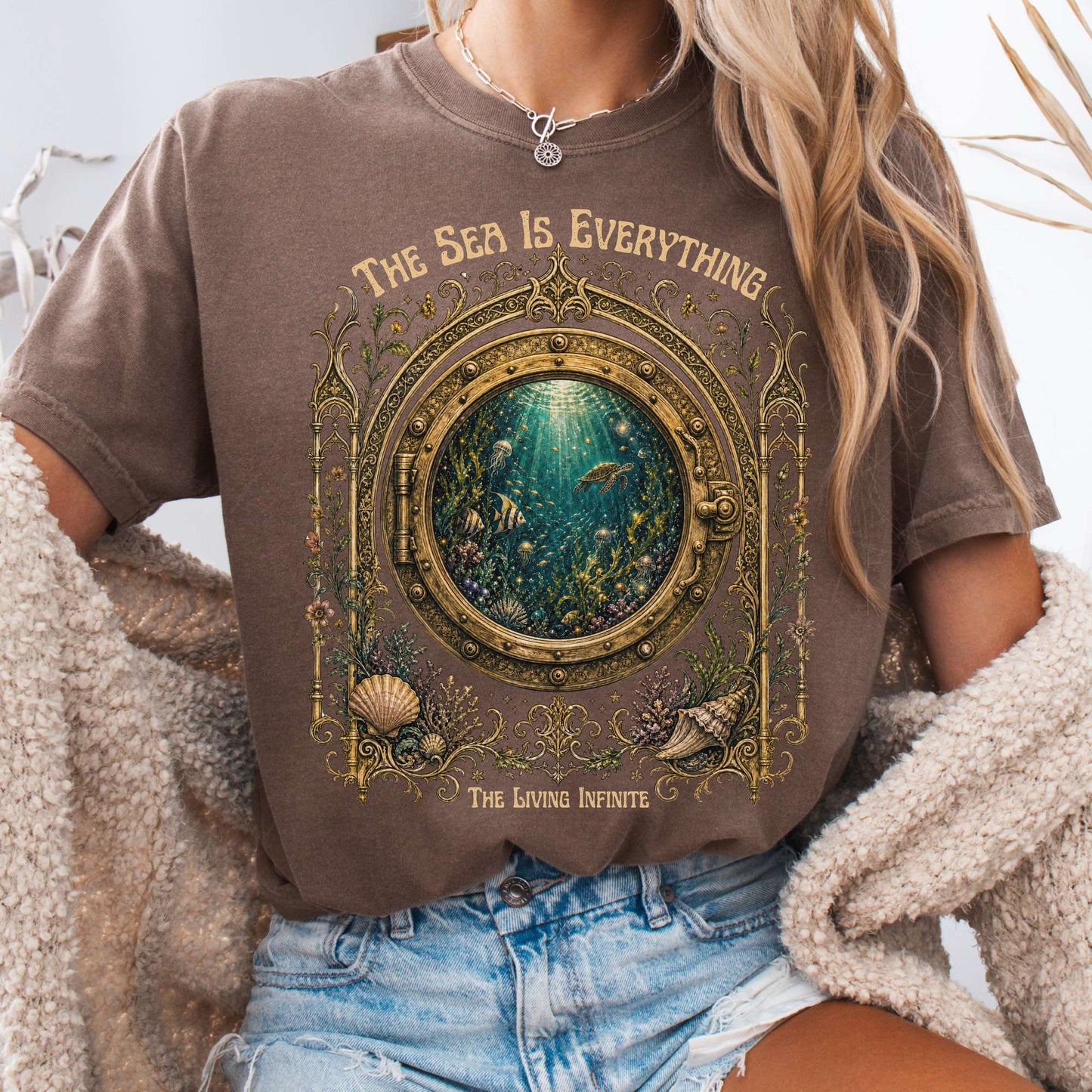 The Sea Is Everything Twenty Thousand Leagues Under the Sea Literary T-Shirt