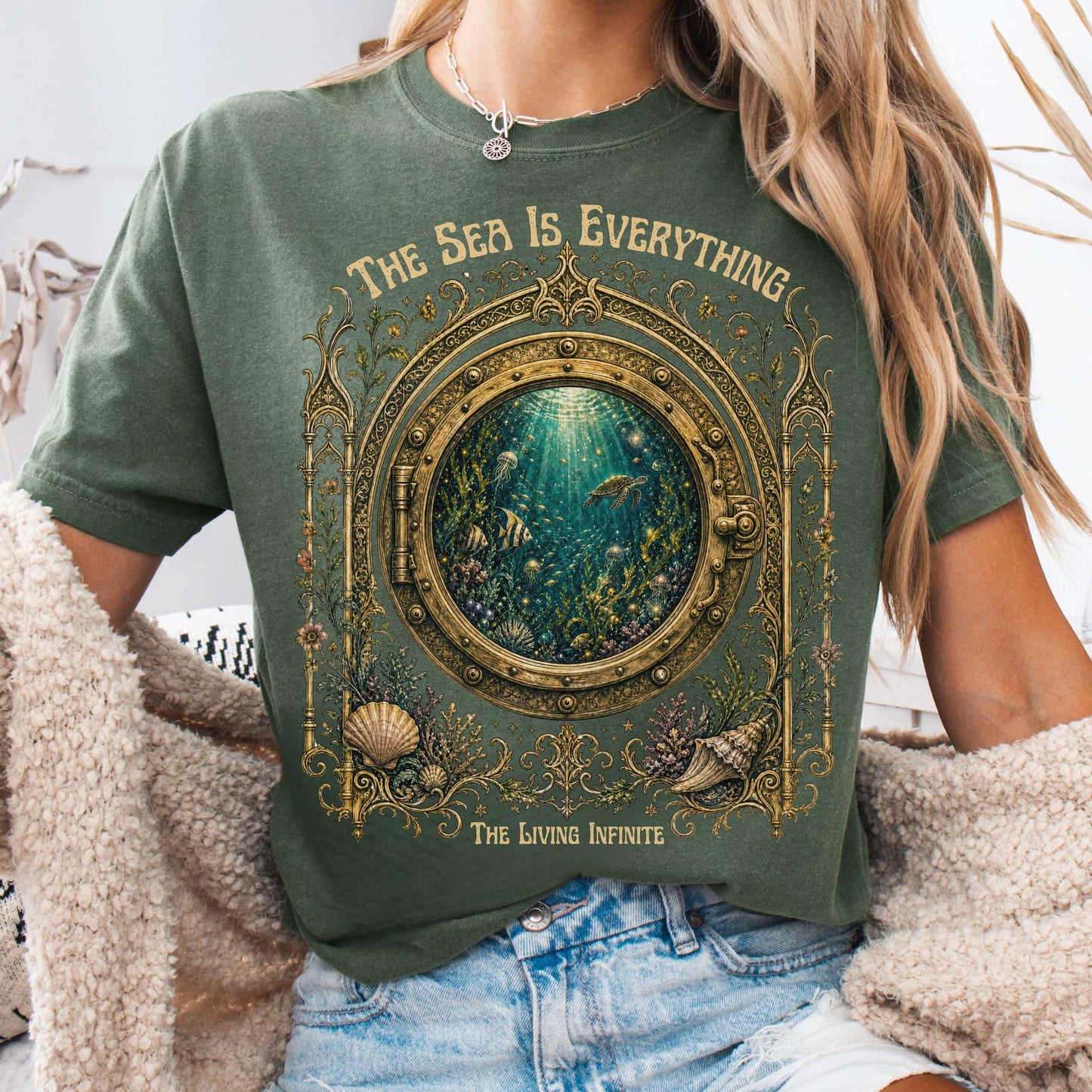The Sea Is Everything Twenty Thousand Leagues Under the Sea Literary T-Shirt