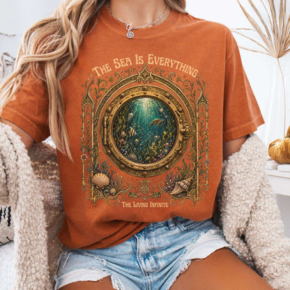 The Sea Is Everything Twenty Thousand Leagues Under the Sea Literary T-Shirt