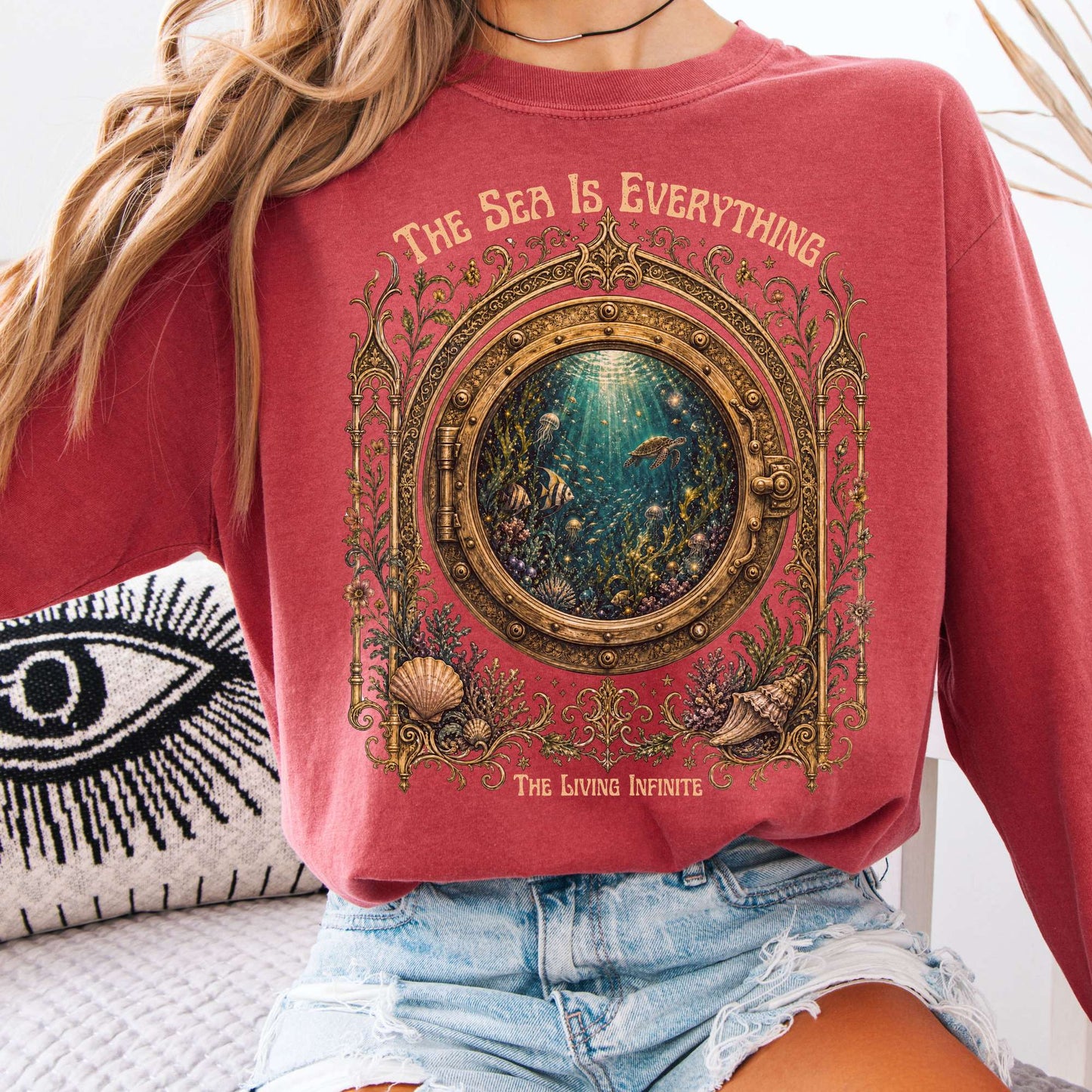 The Sea Is Everything Twenty Thousand Leagues Under the Sea Literary Long Sleeve