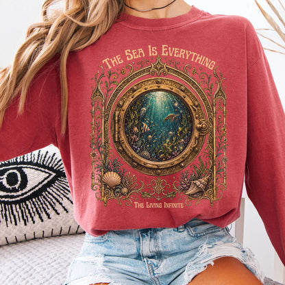 The Sea Is Everything Twenty Thousand Leagues Under the Sea Literary Long Sleeve