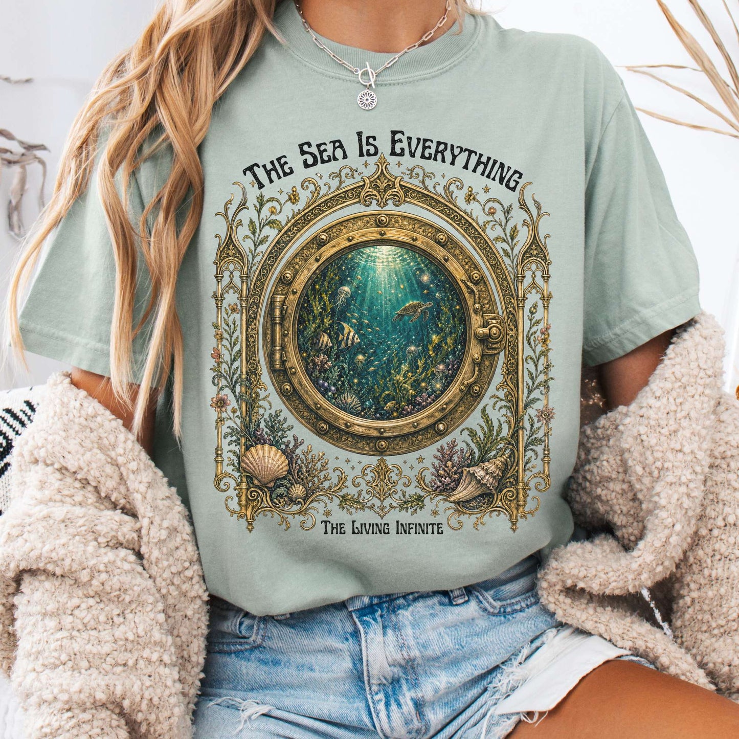 The Sea Is Everything Twenty Thousand Leagues Under the Sea Literary T-Shirt