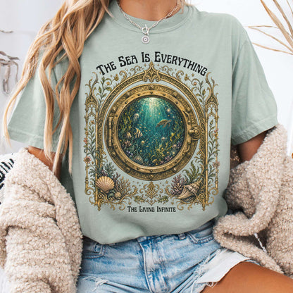 The Sea Is Everything Twenty Thousand Leagues Under the Sea Literary T-Shirt