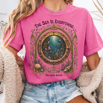 The Sea Is Everything Twenty Thousand Leagues Under the Sea Literary T-Shirt