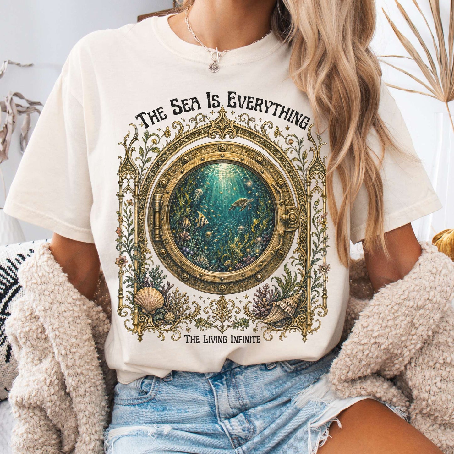 The Sea Is Everything Twenty Thousand Leagues Under the Sea Literary T-Shirt