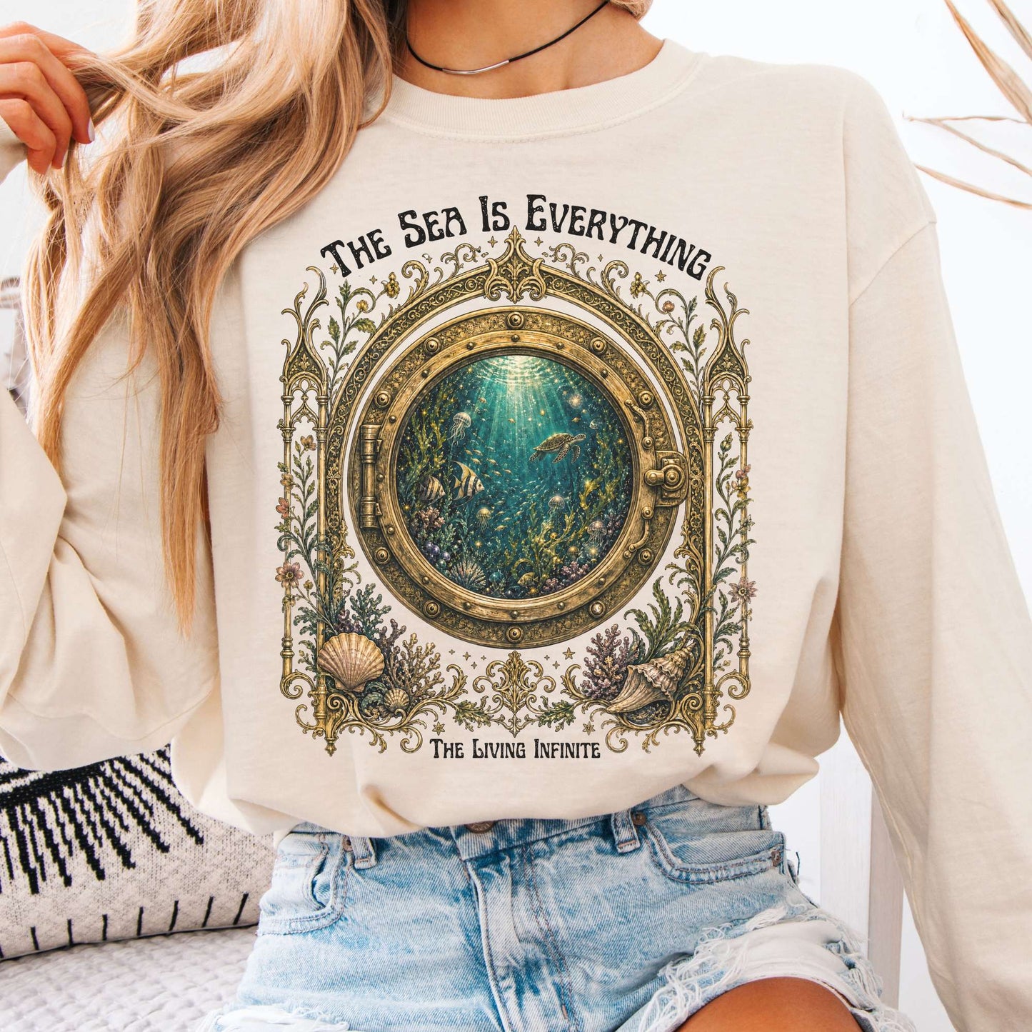 The Sea Is Everything Twenty Thousand Leagues Under the Sea Literary Long Sleeve