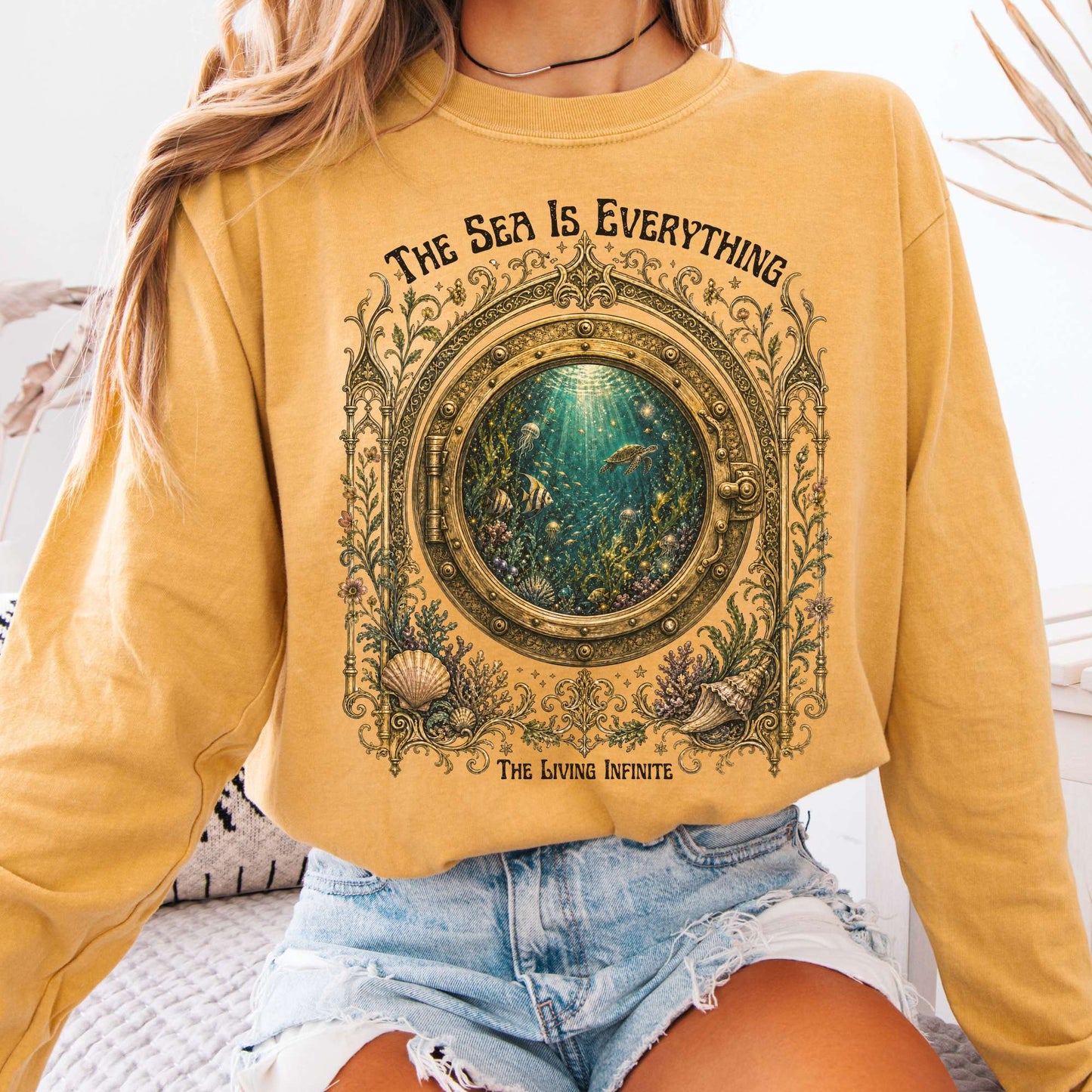 The Sea Is Everything Twenty Thousand Leagues Under the Sea Literary Long Sleeve