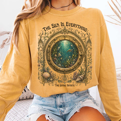 The Sea Is Everything Twenty Thousand Leagues Under the Sea Literary Long Sleeve