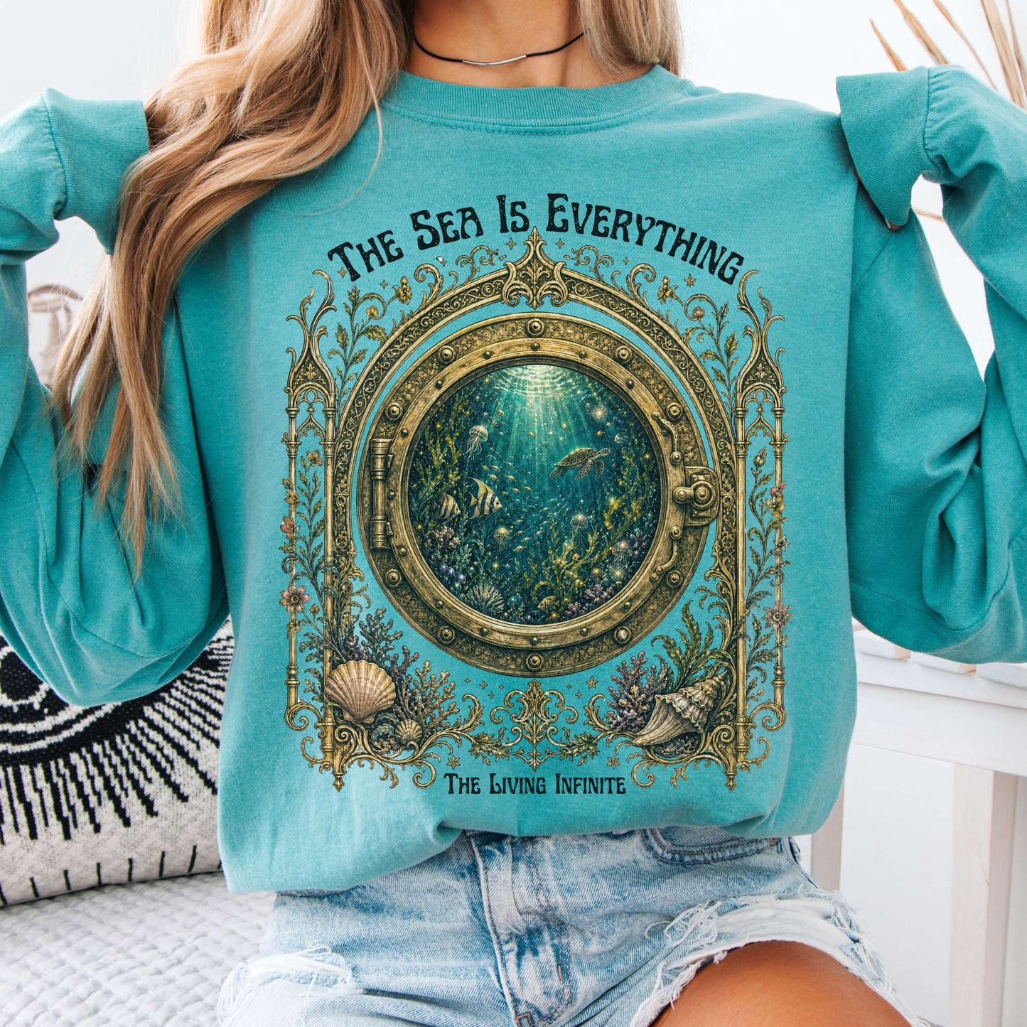 The Sea Is Everything Twenty Thousand Leagues Under the Sea Literary Long Sleeve