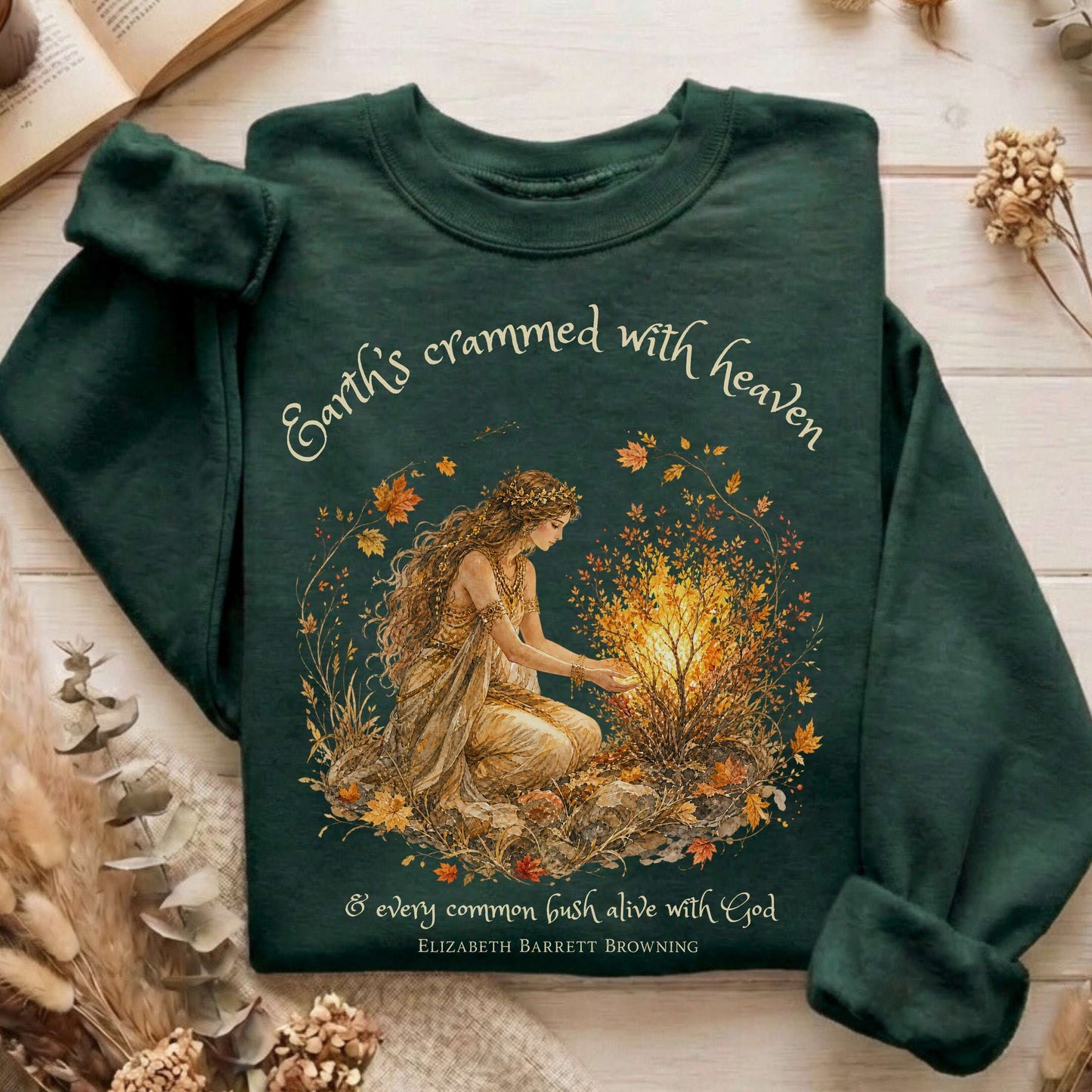 Earth's Crammed with Heaven Elizabeth Barrett Browning Literary Sweatshirt