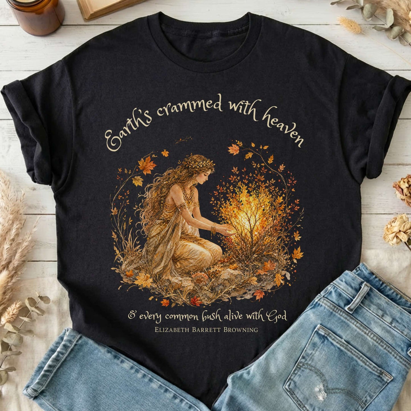 Earth's Crammed with Heaven Elizabeth Barrett Browning Literary T-Shirt