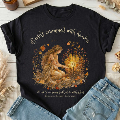 Earth's Crammed with Heaven Elizabeth Barrett Browning Literary T-Shirt