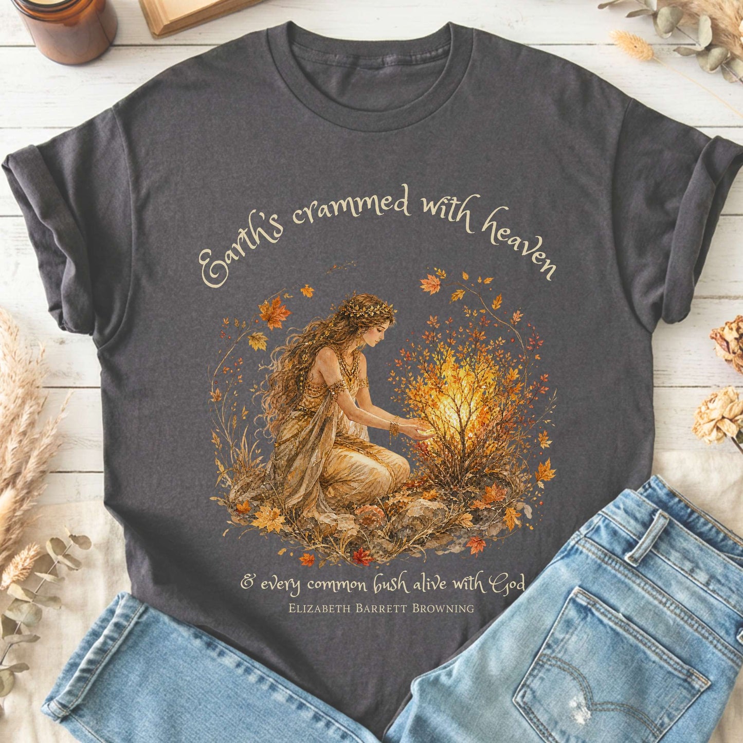 Earth's Crammed with Heaven Elizabeth Barrett Browning Literary T-Shirt