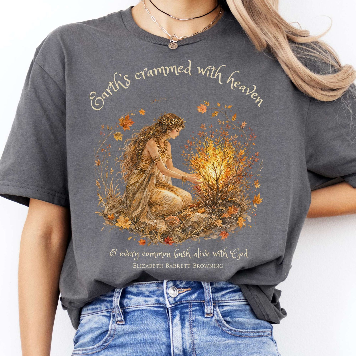 Earth's Crammed with Heaven Elizabeth Barrett Browning Literary T-Shirt