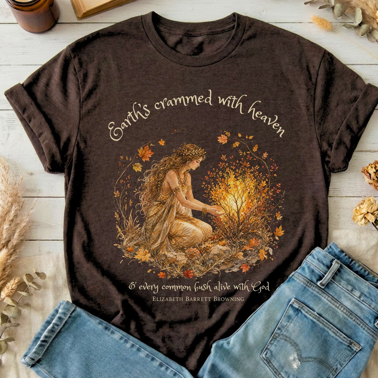 Earth's Crammed with Heaven Elizabeth Barrett Browning Literary T-Shirt