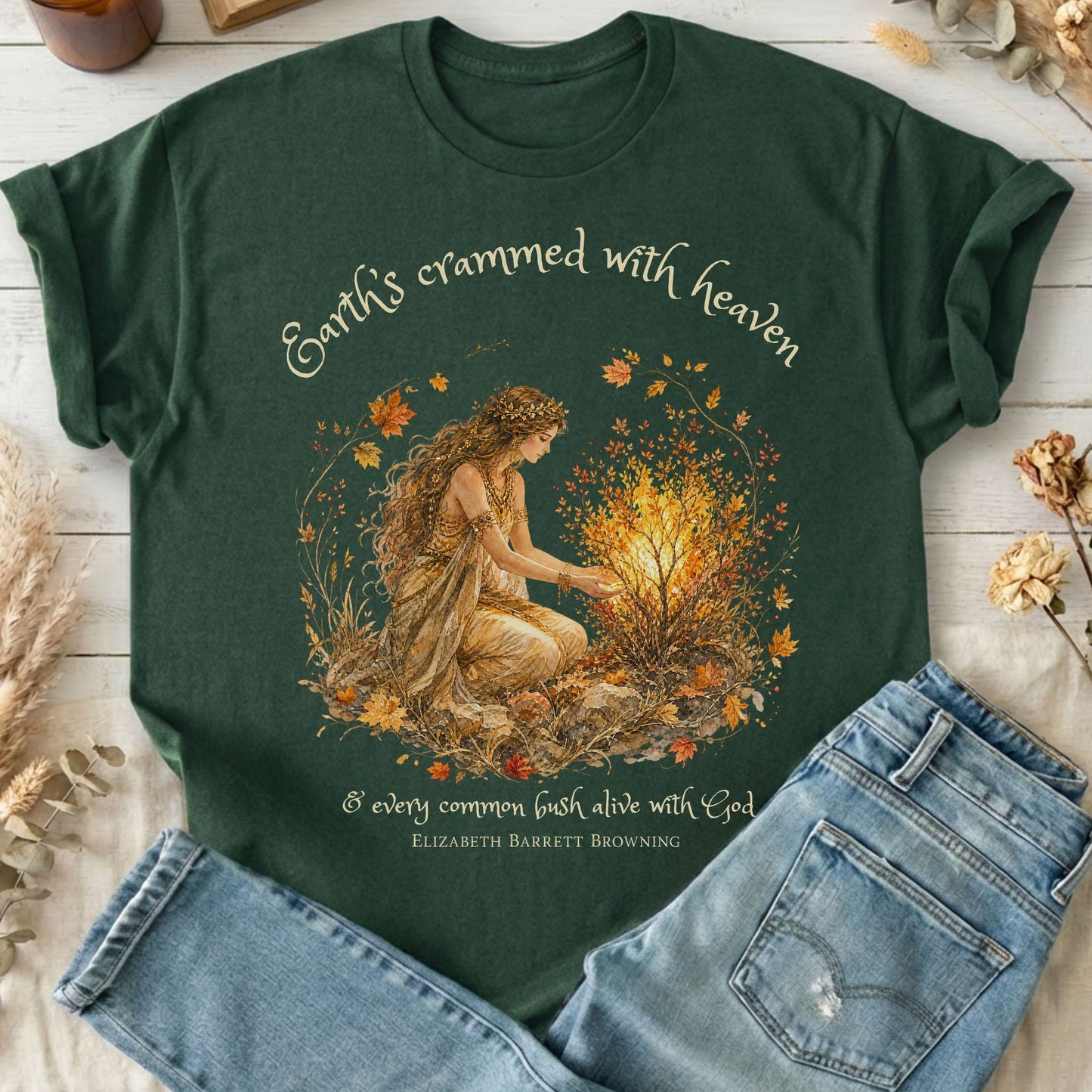Earth's Crammed with Heaven Elizabeth Barrett Browning Literary T-Shirt