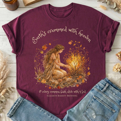 Earth's Crammed with Heaven Elizabeth Barrett Browning Literary T-Shirt