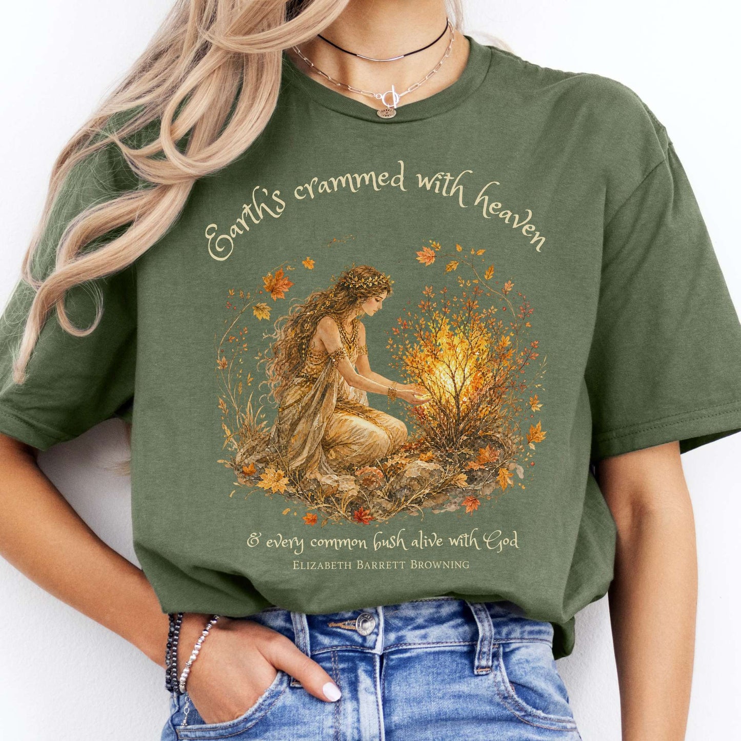 Earth's Crammed with Heaven Elizabeth Barrett Browning Literary T-Shirt