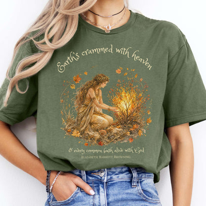 Earth's Crammed with Heaven Elizabeth Barrett Browning Literary T-Shirt