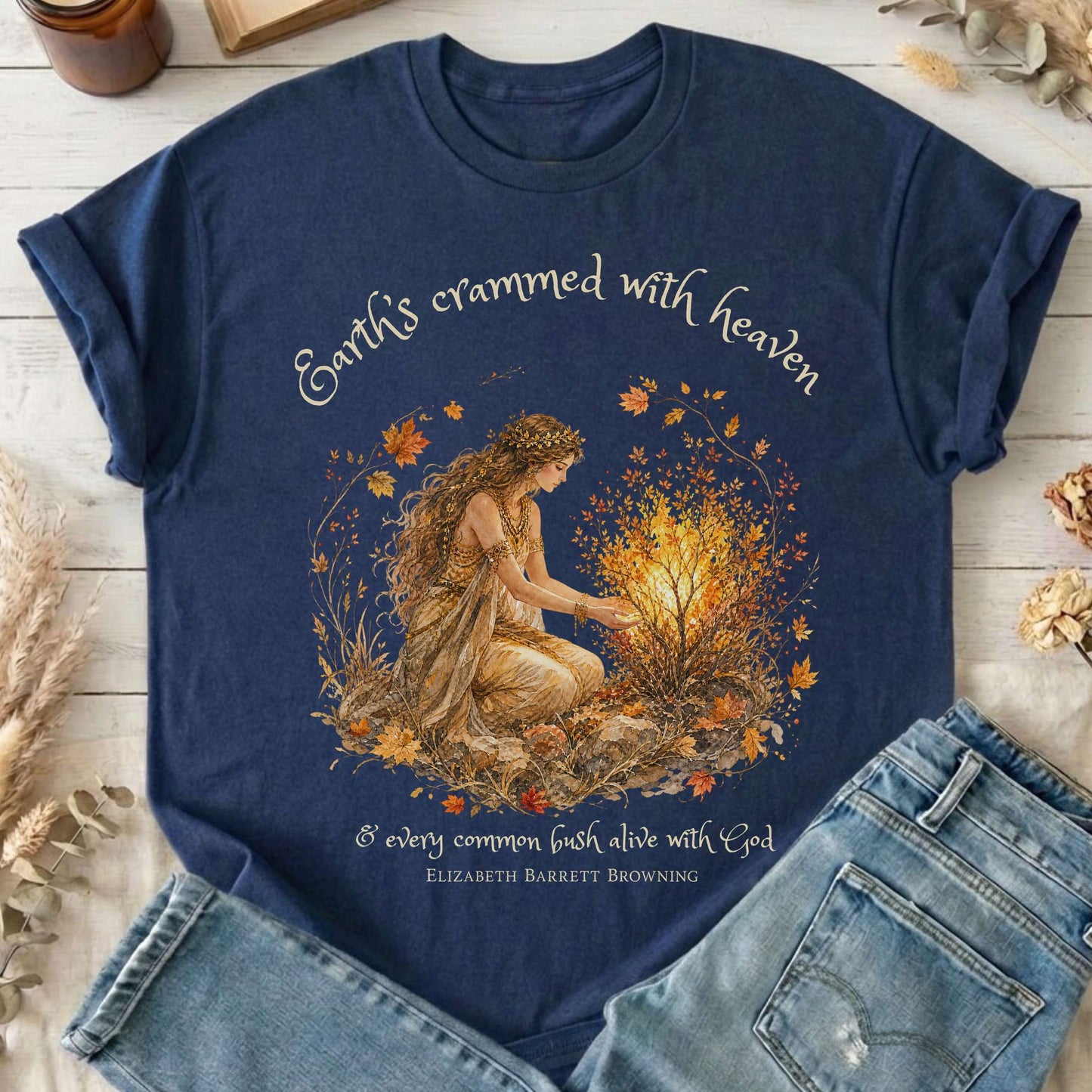 Earth's Crammed with Heaven Elizabeth Barrett Browning Literary T-Shirt