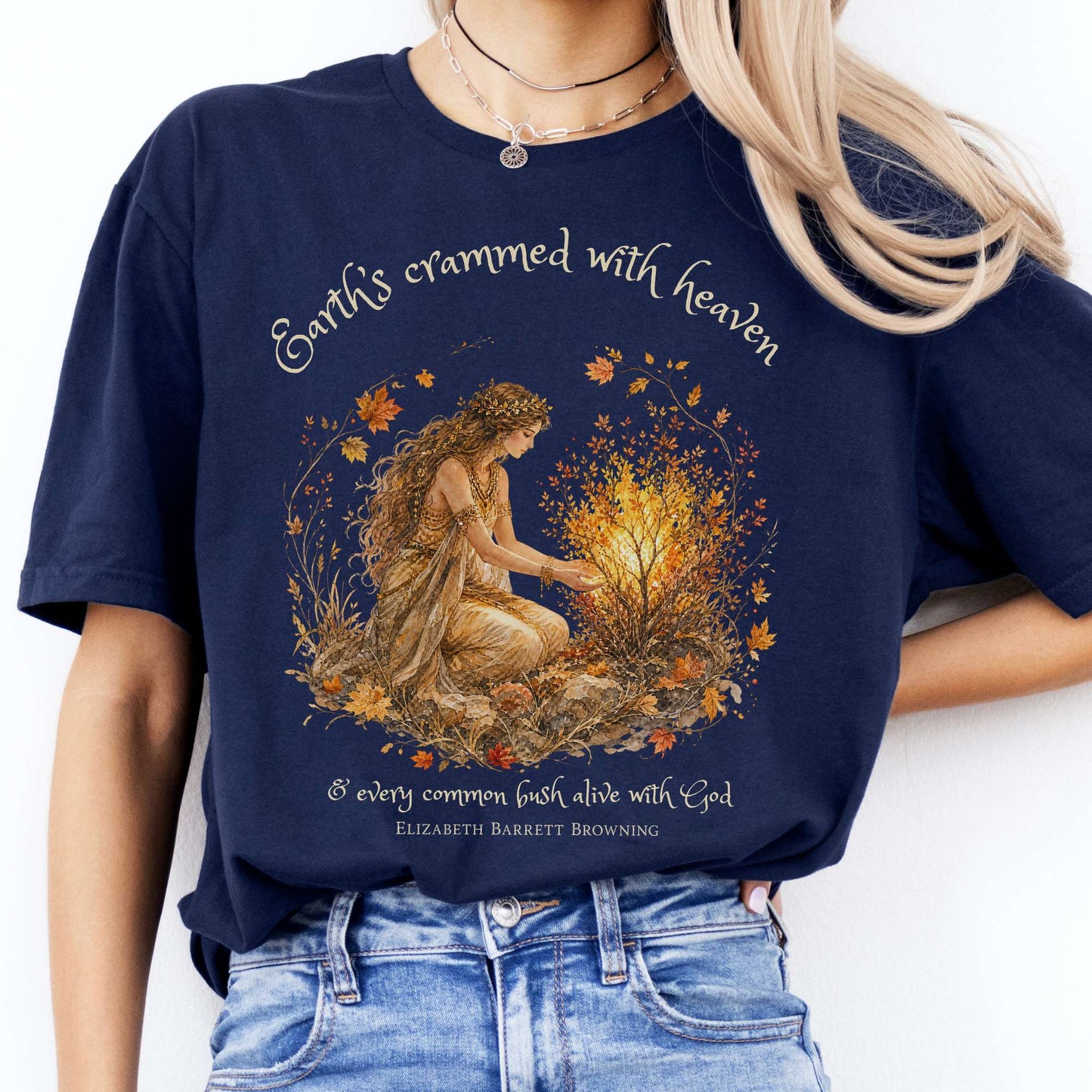 Earth's Crammed with Heaven Elizabeth Barrett Browning Literary T-Shirt