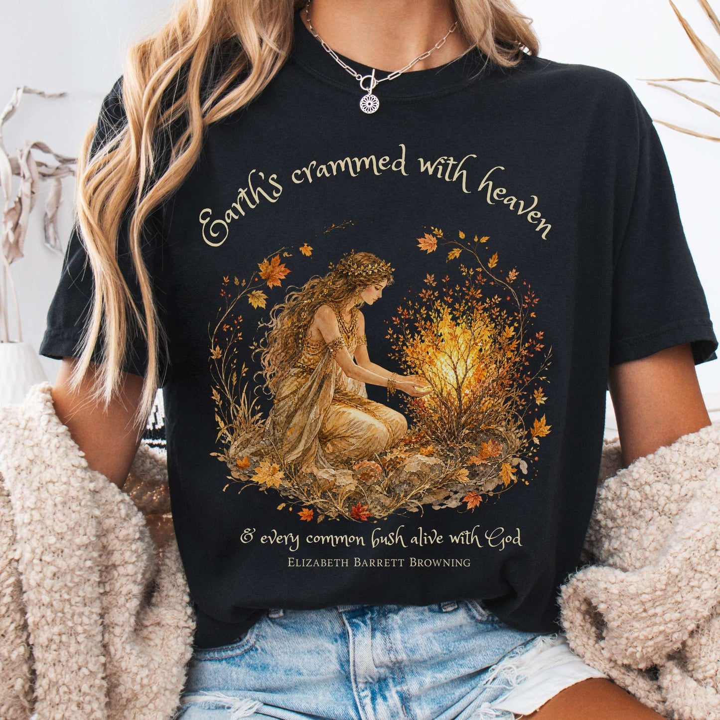 Earth's Crammed with Heaven Elizabeth Barrett Browning Literary T-Shirt