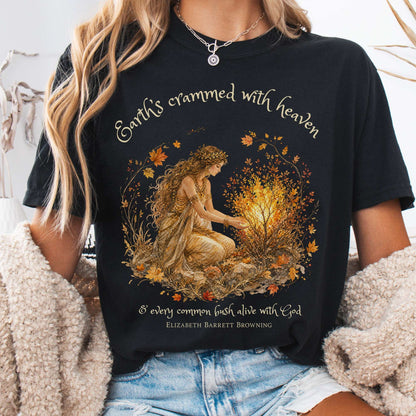 Earth's Crammed with Heaven Elizabeth Barrett Browning Literary T-Shirt