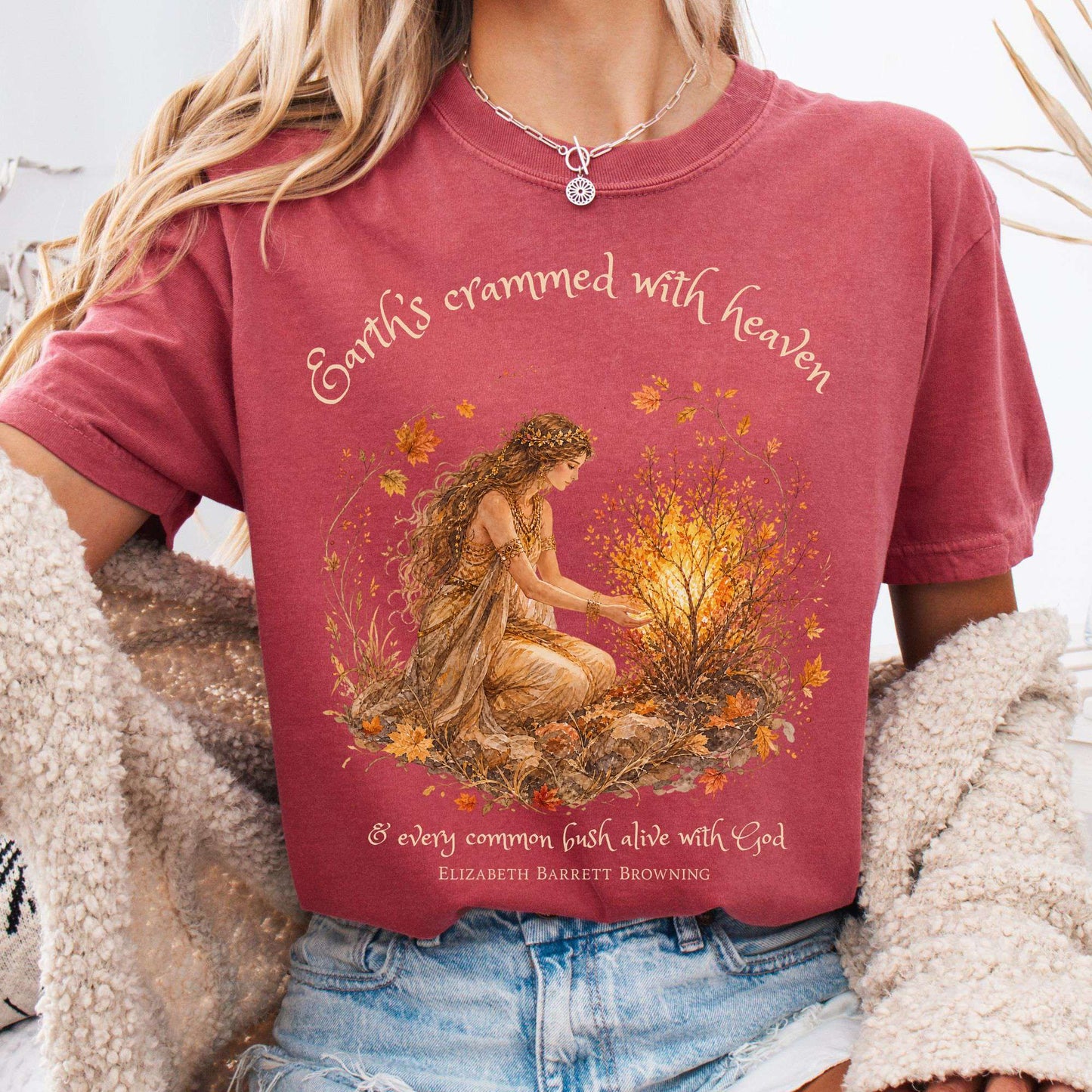 Earth's Crammed with Heaven Elizabeth Barrett Browning Literary T-Shirt