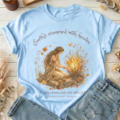 Earth's Crammed with Heaven Elizabeth Barrett Browning Literary T-Shirt