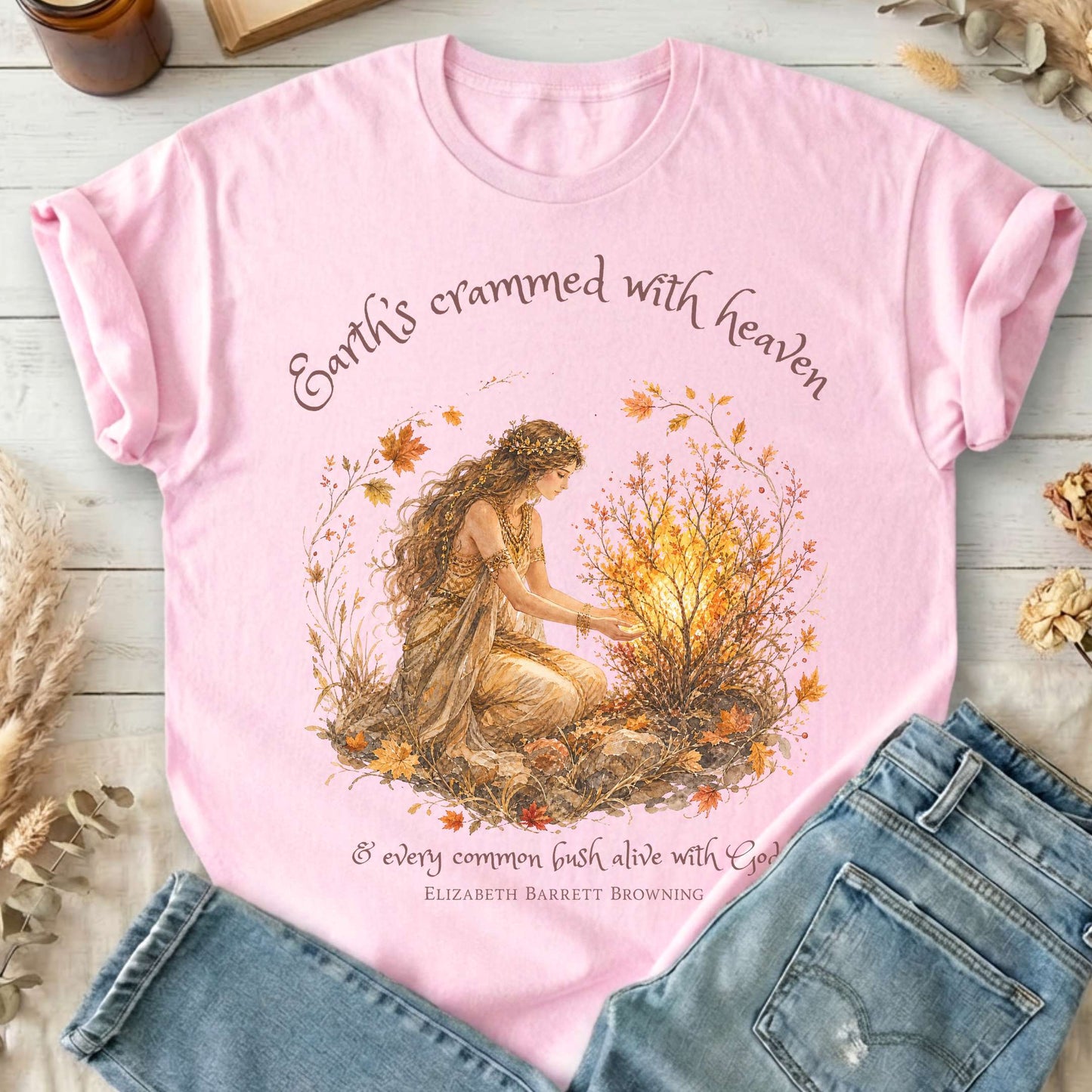 Earth's Crammed with Heaven Elizabeth Barrett Browning Literary T-Shirt