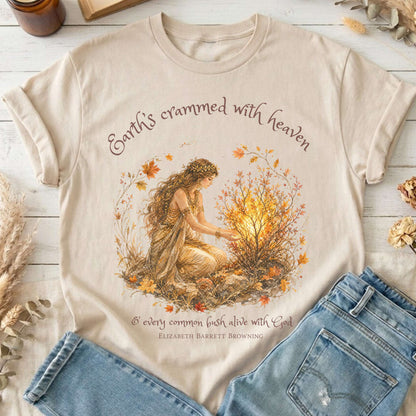 Earth's Crammed with Heaven Elizabeth Barrett Browning Literary T-Shirt