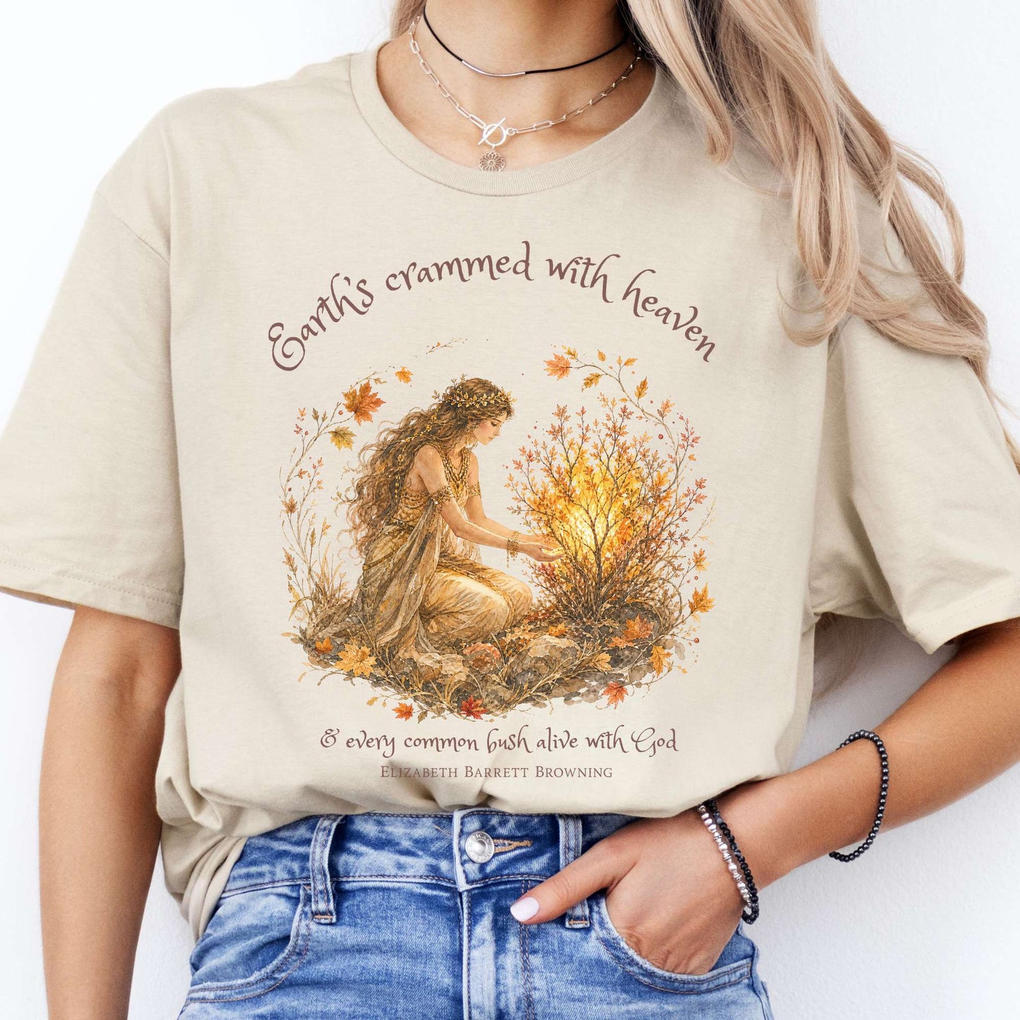 Earth's Crammed with Heaven Elizabeth Barrett Browning Literary T-Shirt