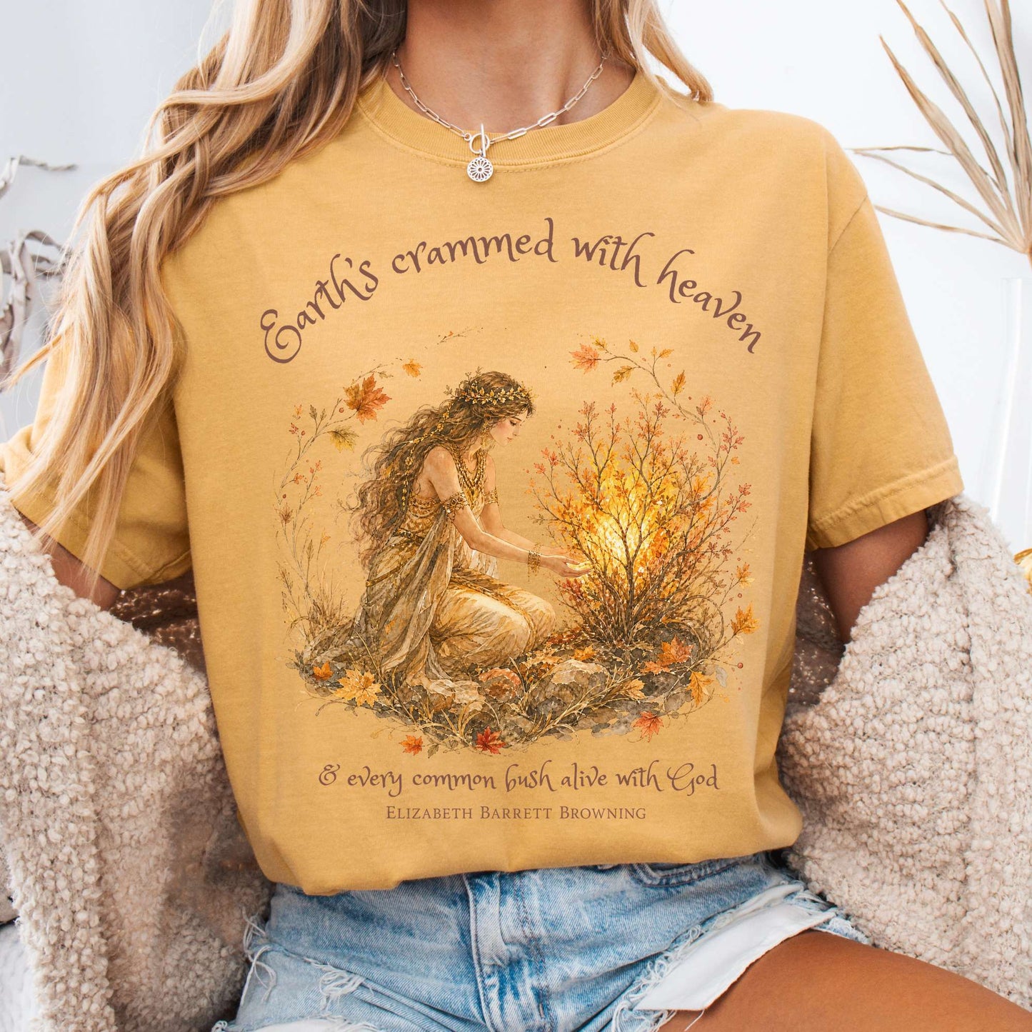 Earth's Crammed with Heaven Elizabeth Barrett Browning Literary T-Shirt