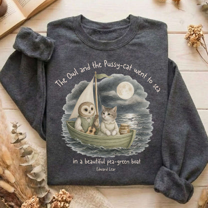 The Owl and the Pussy-Cat Edward Lear Literary Sweatshirt