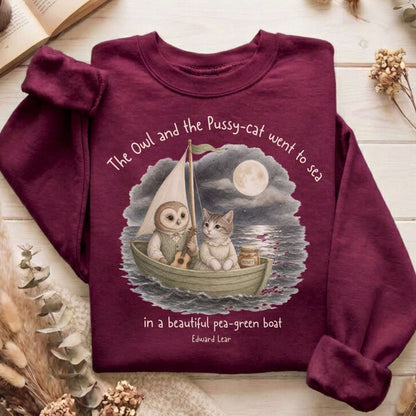 The Owl and the Pussy-Cat Edward Lear Literary Sweatshirt