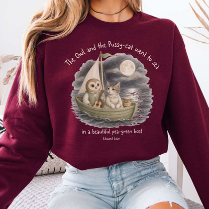 The Owl and the Pussy-Cat Edward Lear Literary Sweatshirt