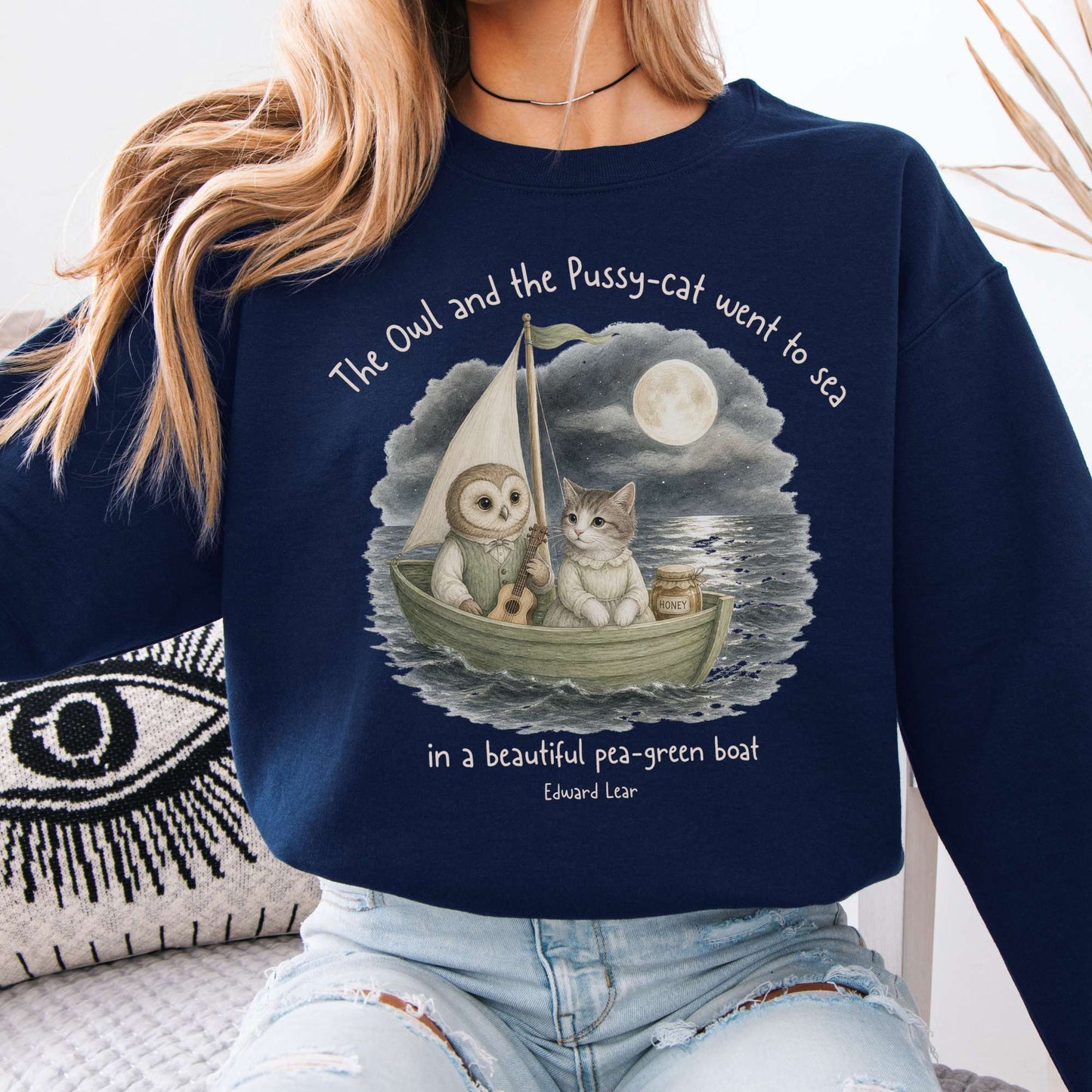 The Owl and the Pussy-Cat Edward Lear Literary Sweatshirt