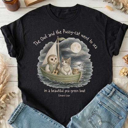 The Owl and the Pussy-Cat Edward Lear Literary T-Shirt