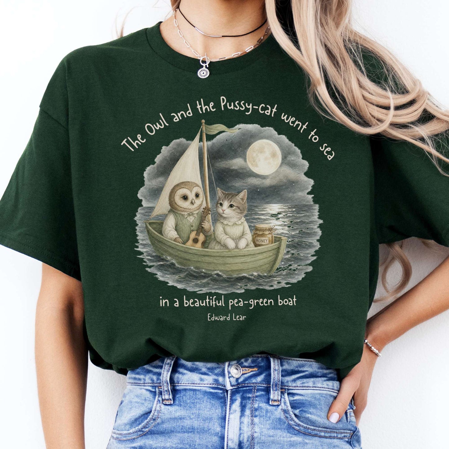 The Owl and the Pussy-Cat Edward Lear Literary T-Shirt