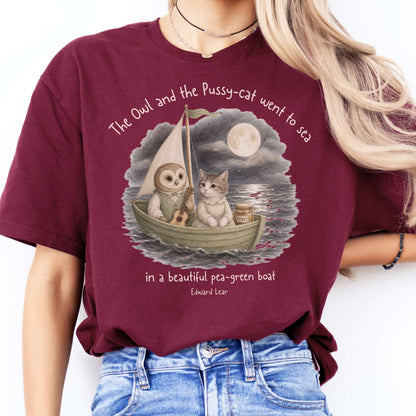 The Owl and the Pussy-Cat Edward Lear Literary T-Shirt