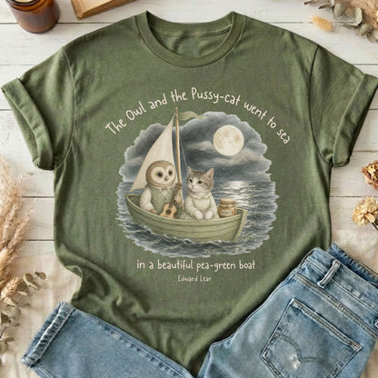 The Owl and the Pussy-Cat Edward Lear Literary T-Shirt