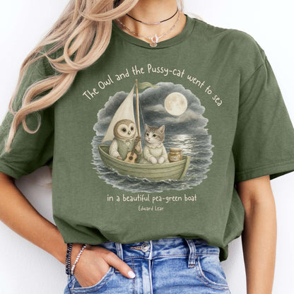 The Owl and the Pussy-Cat Edward Lear Literary T-Shirt