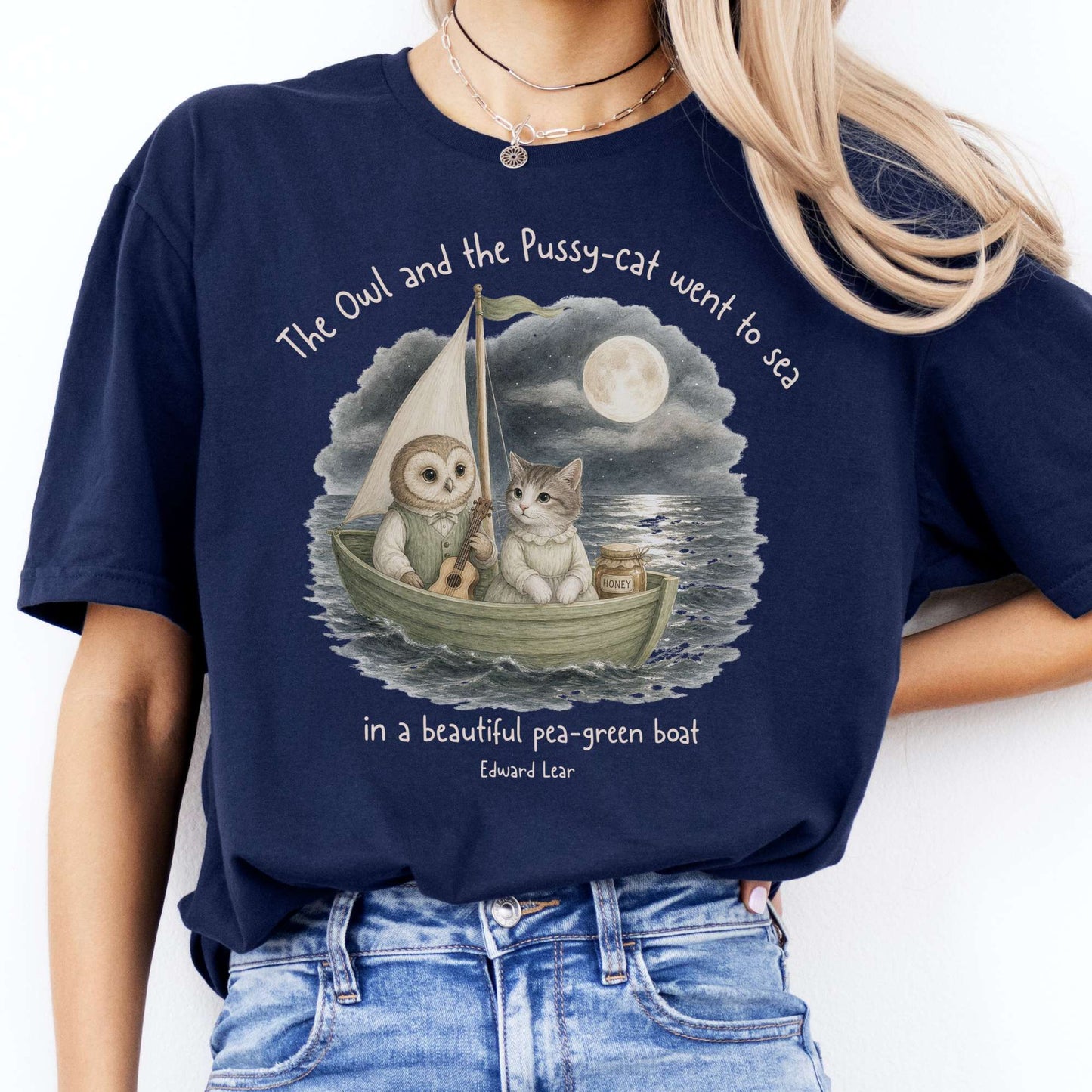 The Owl and the Pussy-Cat Edward Lear Literary T-Shirt