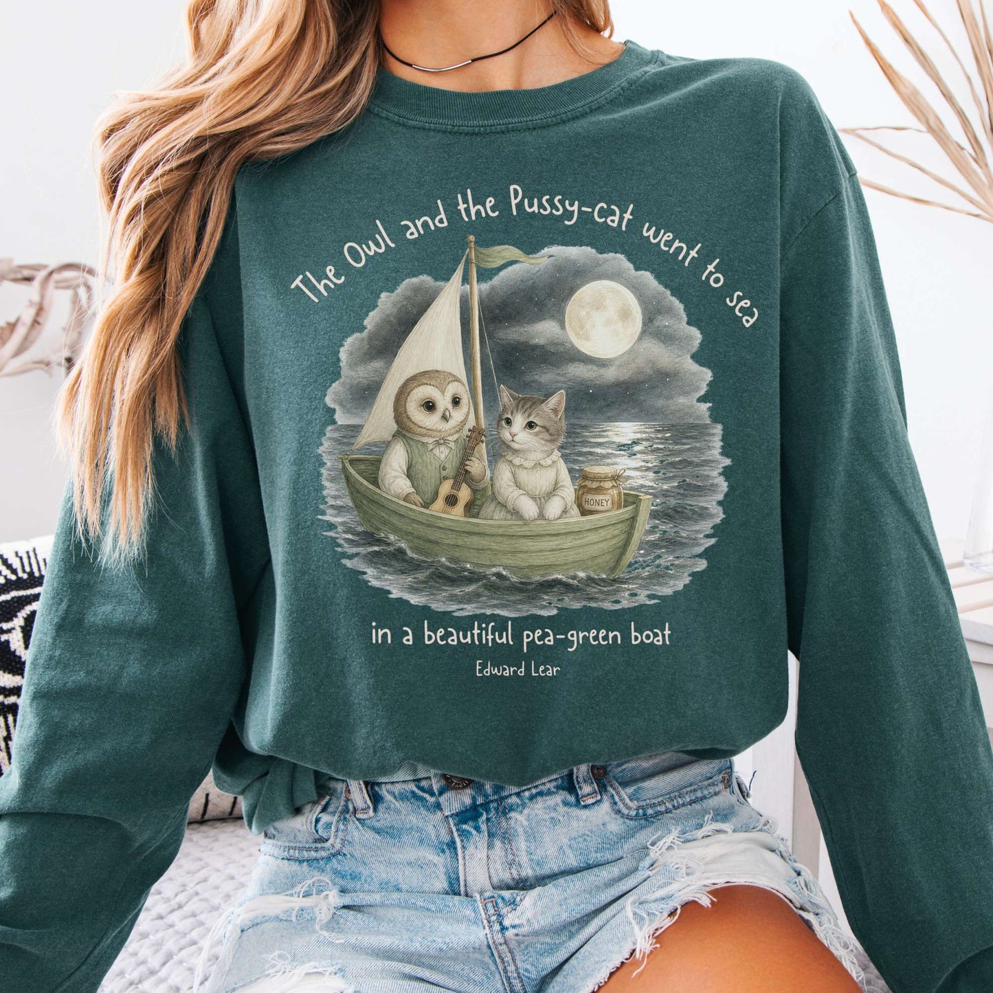The Owl and the Pussy-Cat Edward Lear Literary Long Sleeve