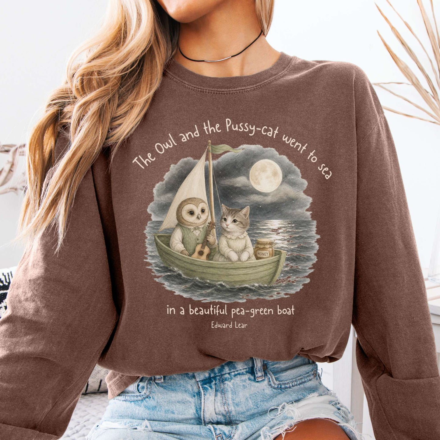 The Owl and the Pussy-Cat Edward Lear Literary Long Sleeve